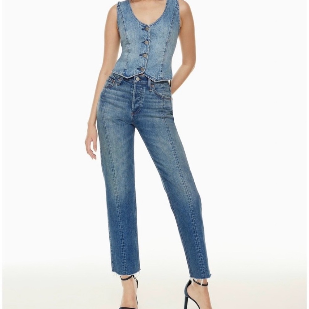 Denim Forum Arlo High-Rise Straight Leg Jeans